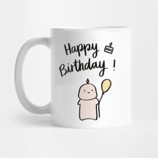 Happy birthday kawaii candle Mug